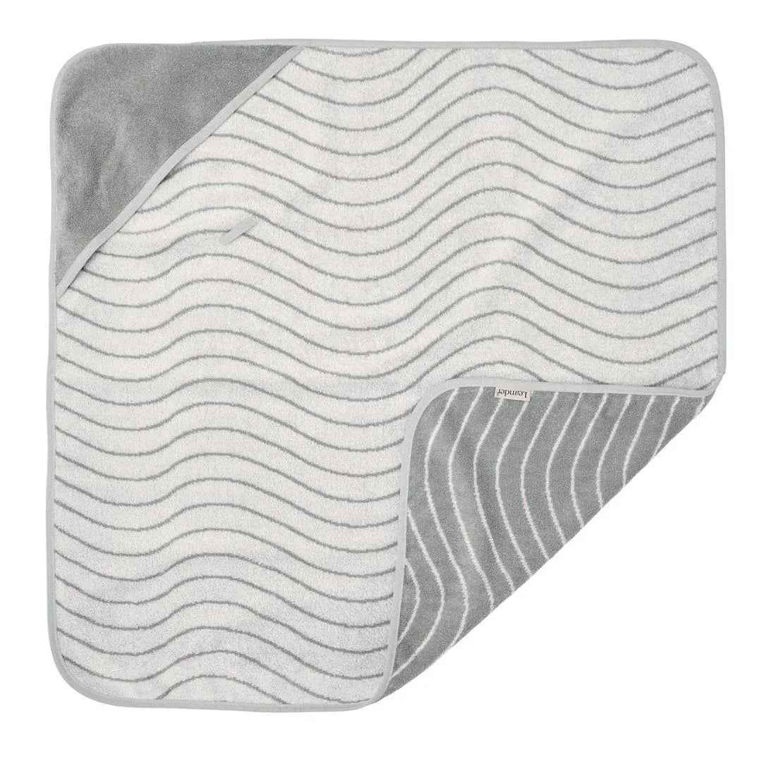 Leander® Bombažna brisača s kapuco Woodland Cool Grey 80x80 Leander