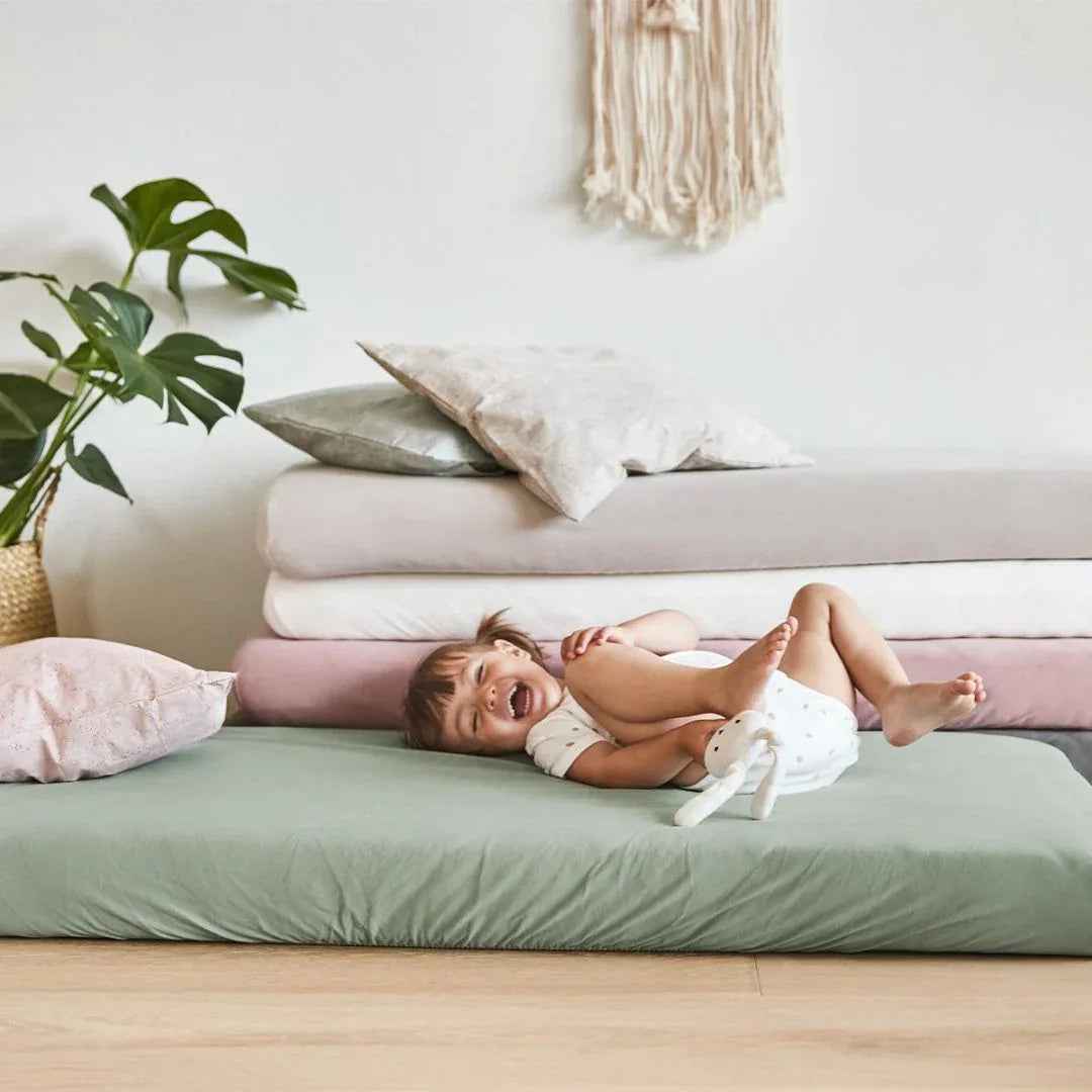 Leander® Bombažna rjuha 60x140cm 2 kos Sage Green Leander