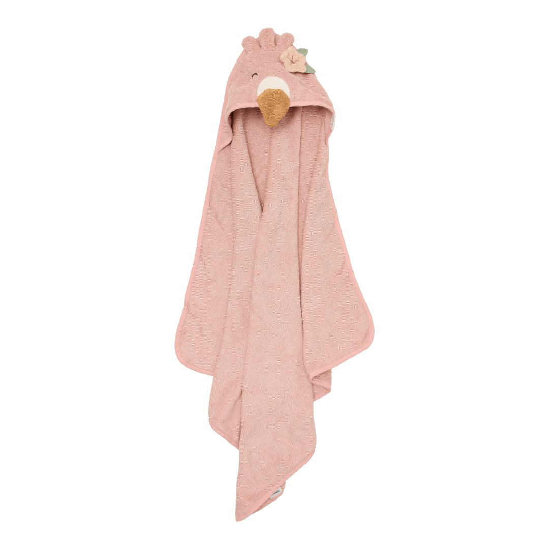 Little Dutch® Hooded towel Flamingo 100x100cm
