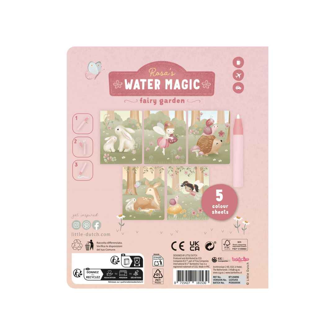 Little Dutch® Čarobna vodna knjiga Rosa Fairy Garden Little Dutch