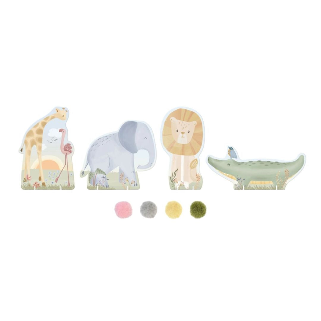 Little Dutch® Pompom Cards Safari Friends – slika 3