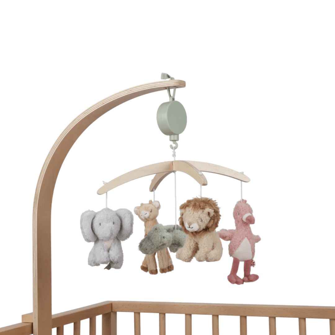 Little Dutch® Lesen glasbeni vrtiljak Safari Friends Little Dutch