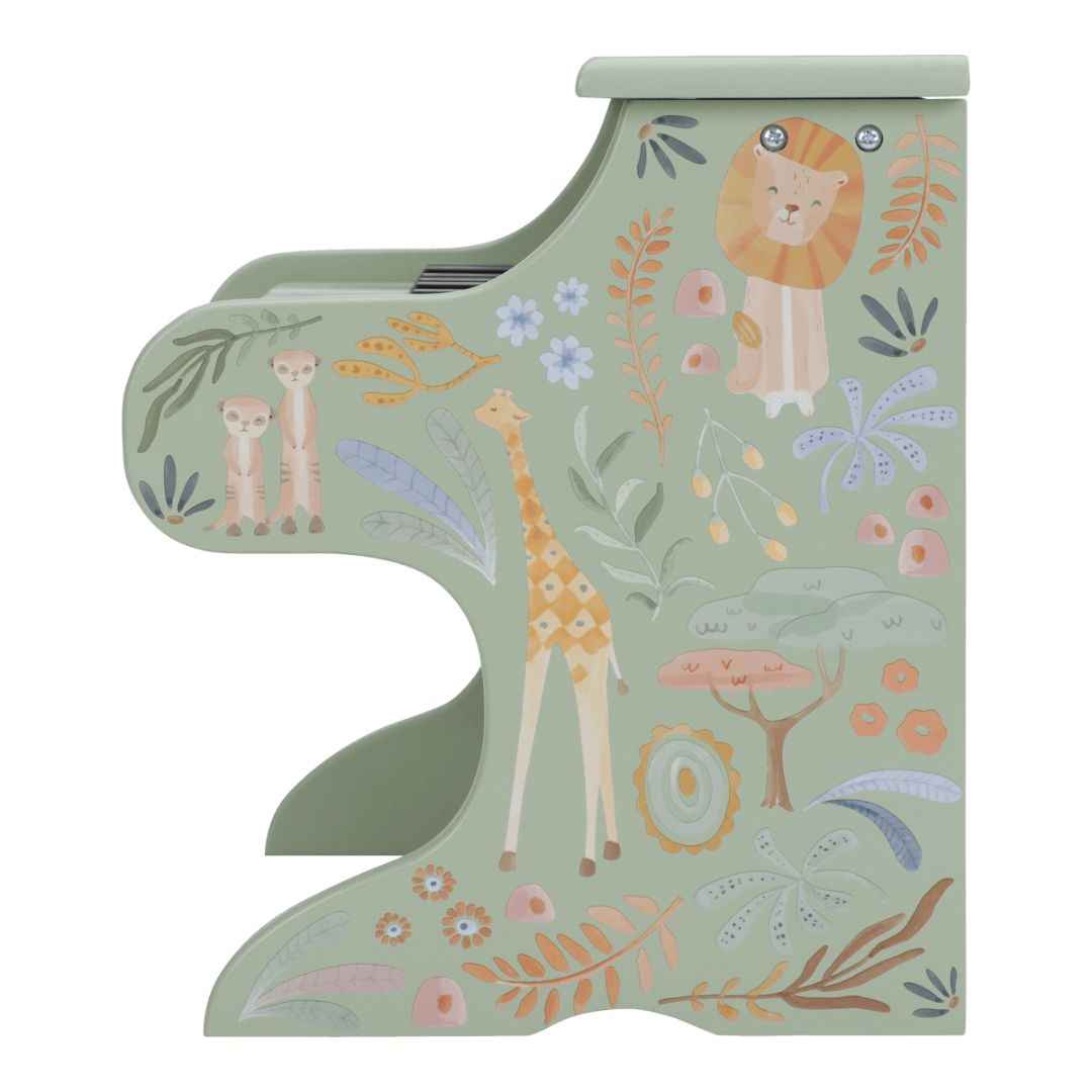 Little Dutch® Wooden piano Safari Friends Green – slika 3