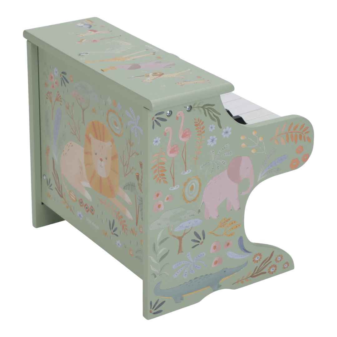 Little Dutch® Wooden piano Safari Friends Green – slika 4