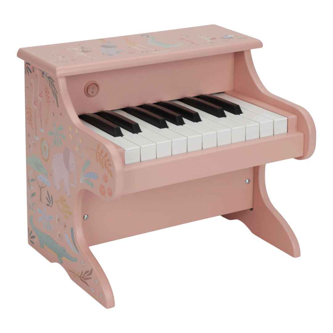 Little Dutch® Wooden piano Safari Friends Pink
