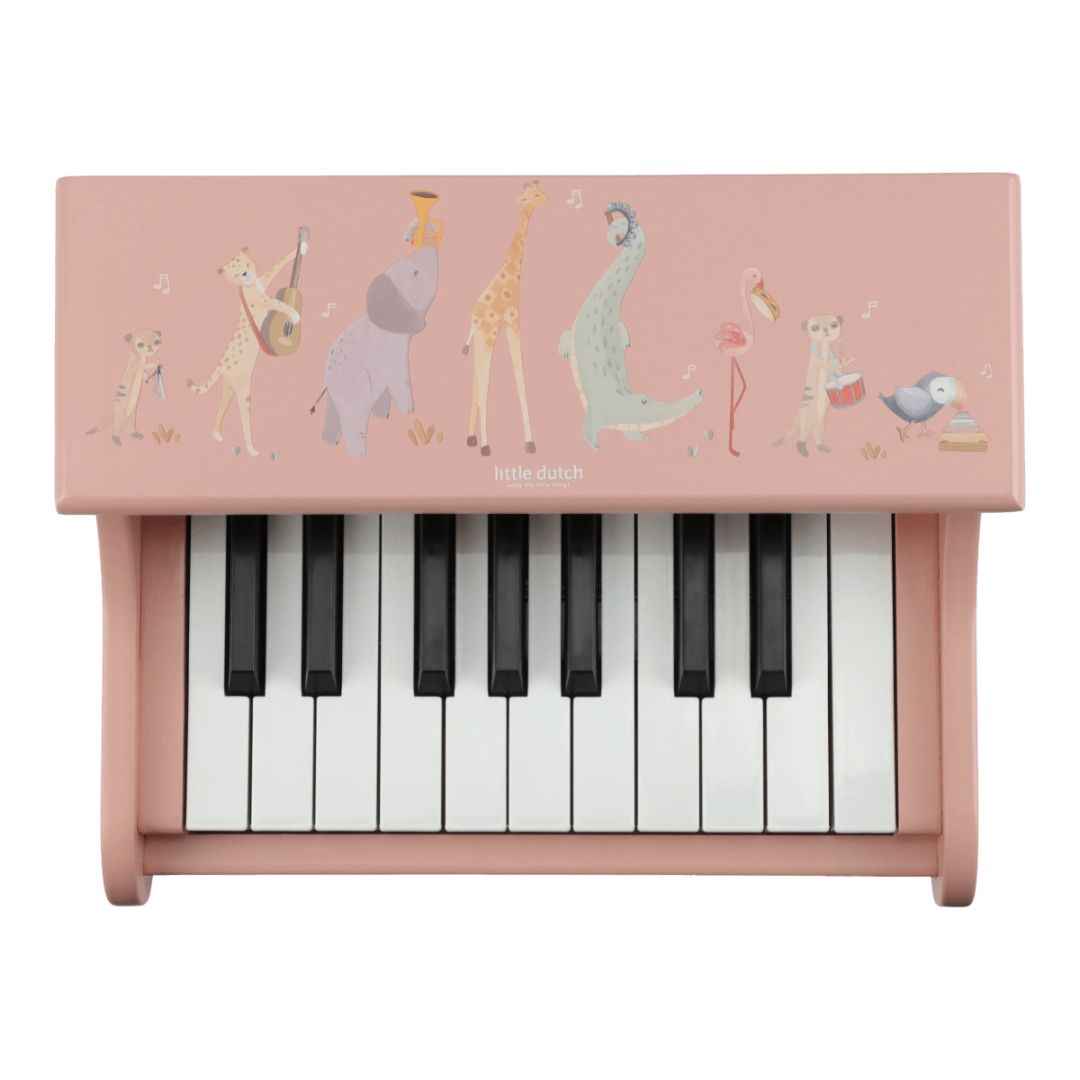 Little Dutch® Wooden piano Safari Friends Pink – slika 2