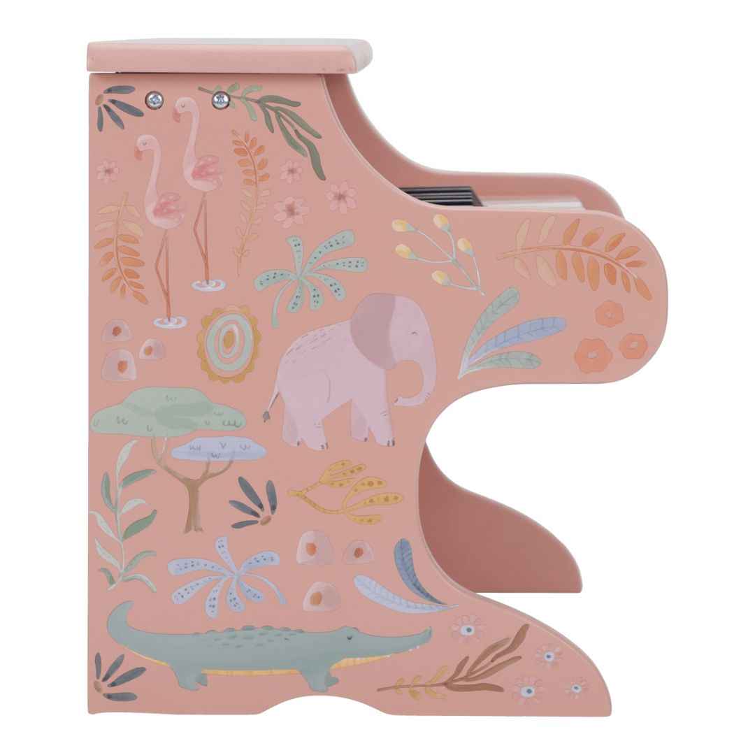 Little Dutch® Wooden piano Safari Friends Pink – slika 4