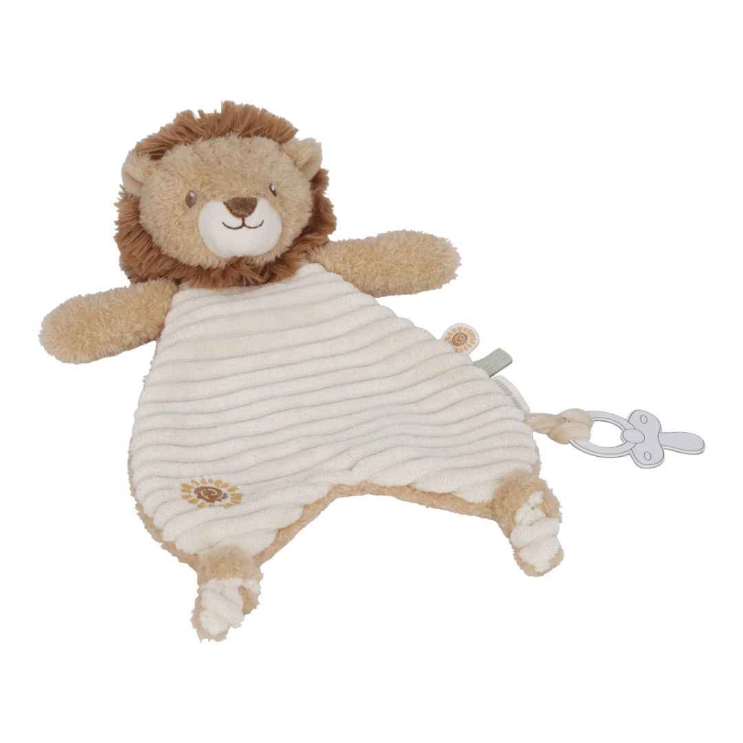 Little Dutch® Pacifier clip and comfort cloth lion Safari Friends