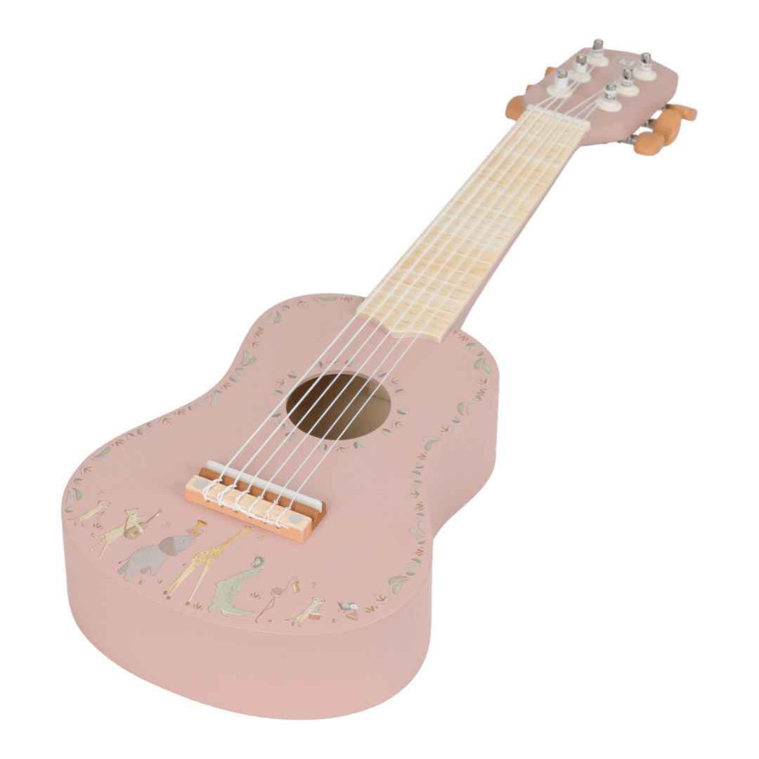 Little Dutch® Children's wooden guitar Safari Friends Pink – slika 2