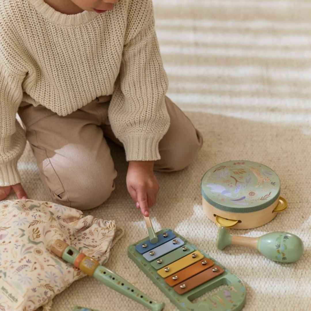 Little Dutch® Children's music set Safari Friends Green – slika 3