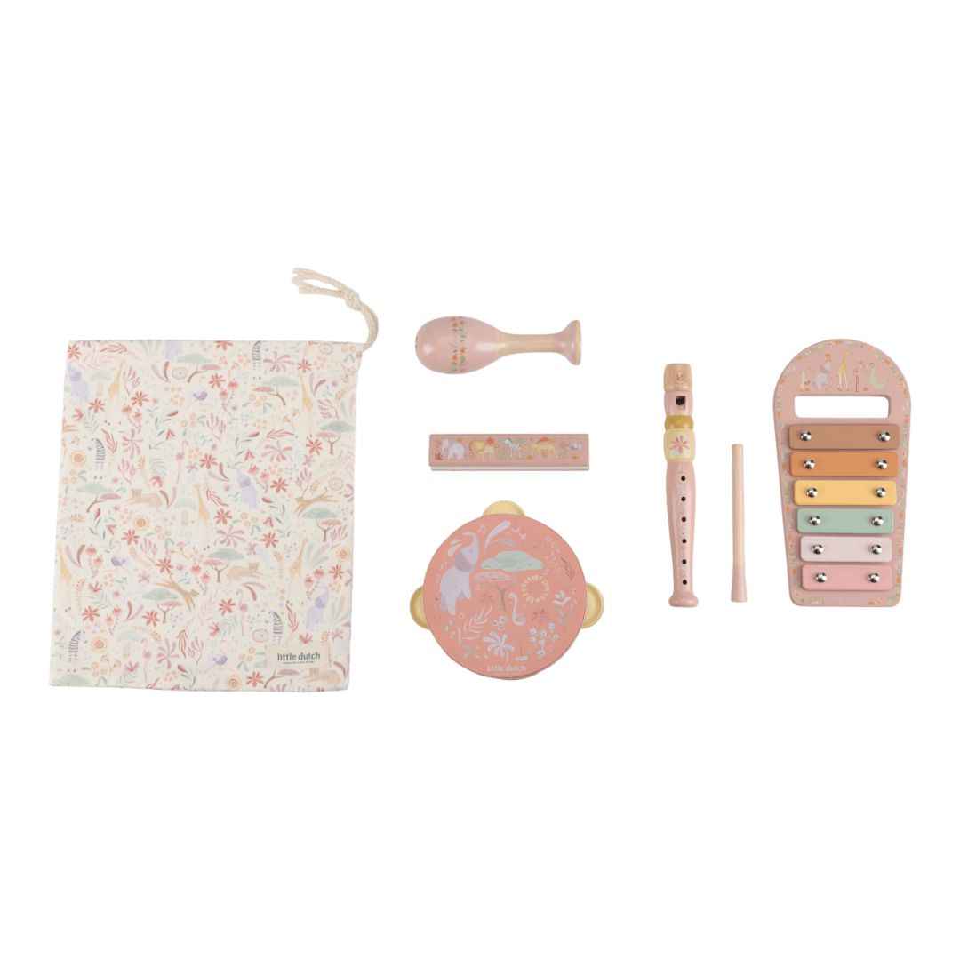 Little Dutch® Children's music set Safari Friends Pink – slika 3