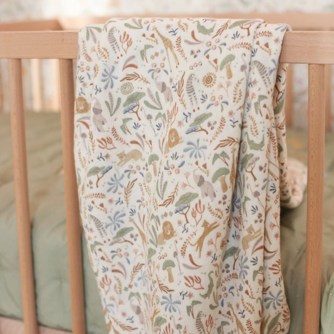 Little Dutch® Mušelínová zavinovací plena Safari Wonders 120x120 – slika 3