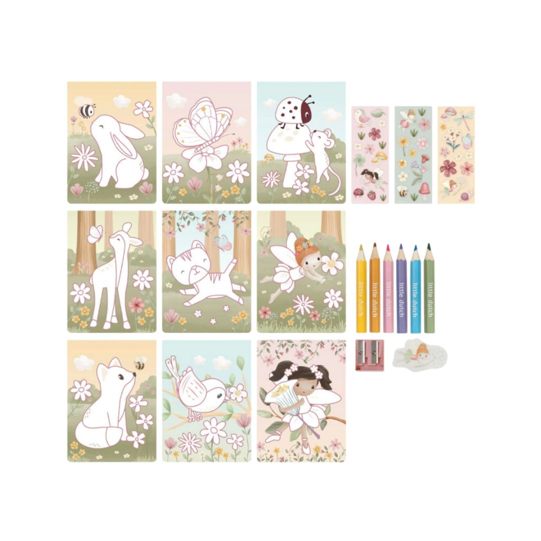 Little Dutch® Coloring Set Rosa Fairy Garden – slika 4