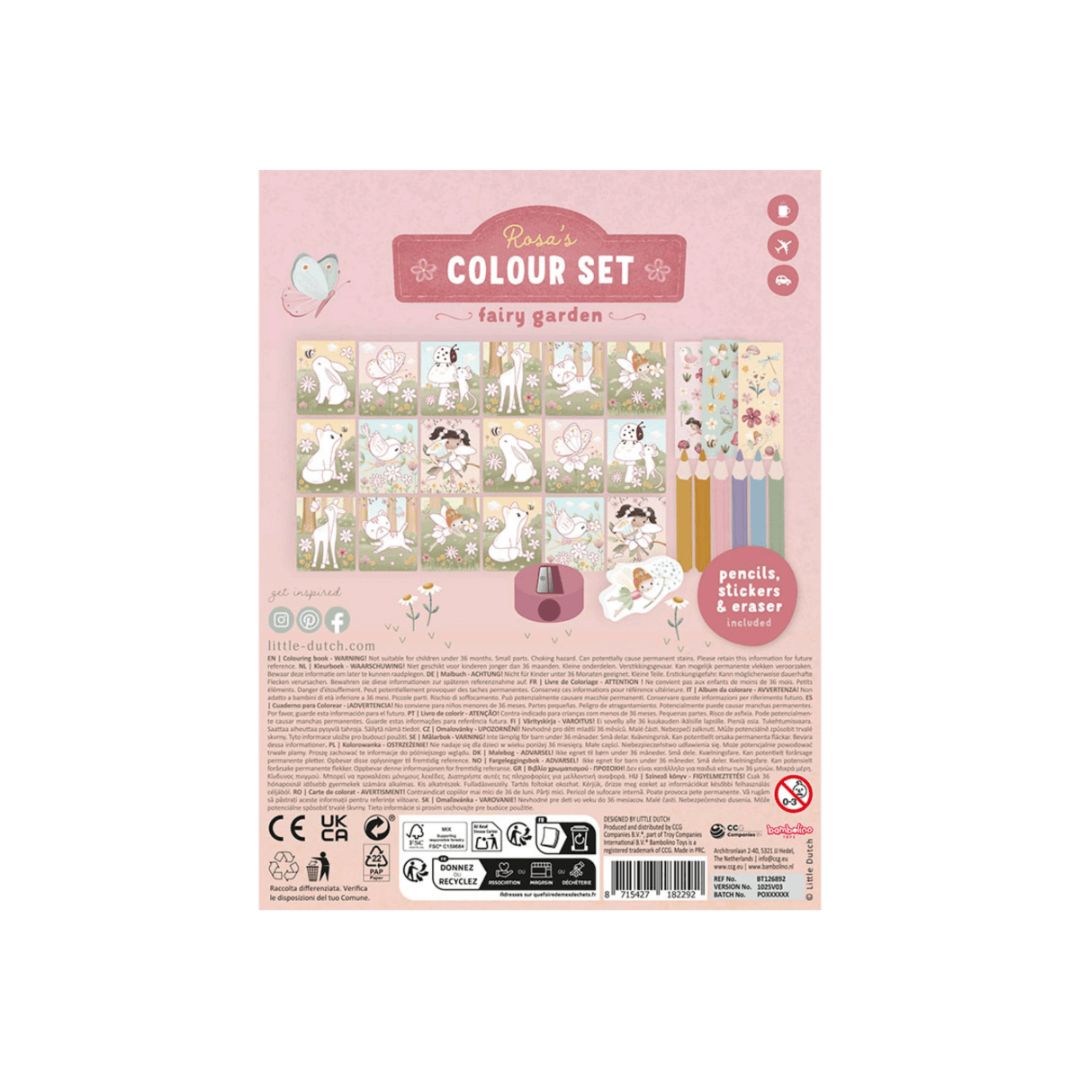 Little Dutch® Coloring Set Rosa Fairy Garden – slika 5