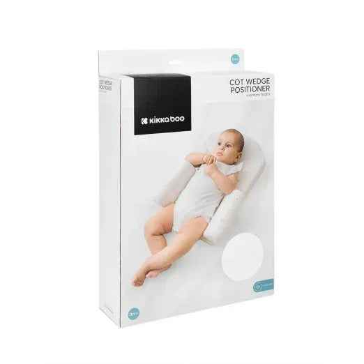 KikkaBoo® Oporna blazina z naklonom iz spominske pene Airknit White KikkaBoo