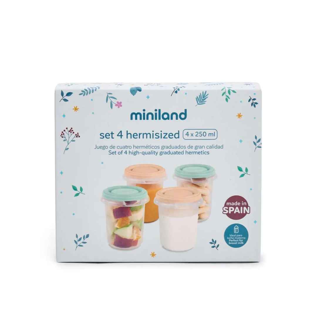 Miniland® Set 4 posodic za shranjevanje Dreamland 250ml Miniland