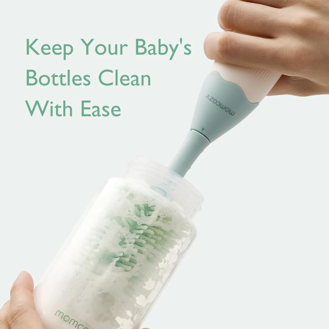 Momcozy® Push-Press Bottle Cleaning Brush Set Green – slika 4