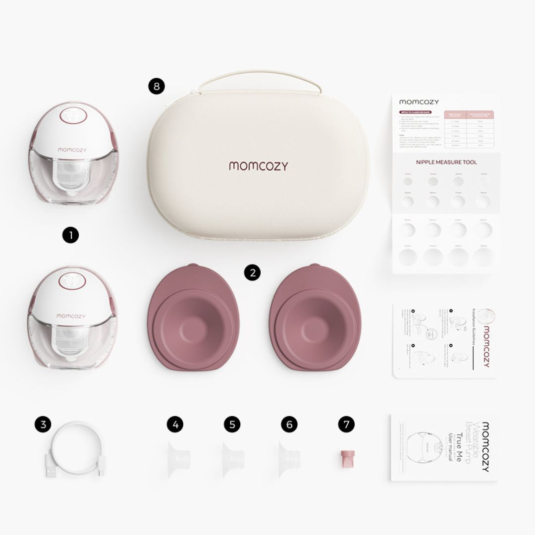 Momcozy® Double Electric Breast Pump M6 Mobile Style™ Hands-Free Cozy Red – slika 4