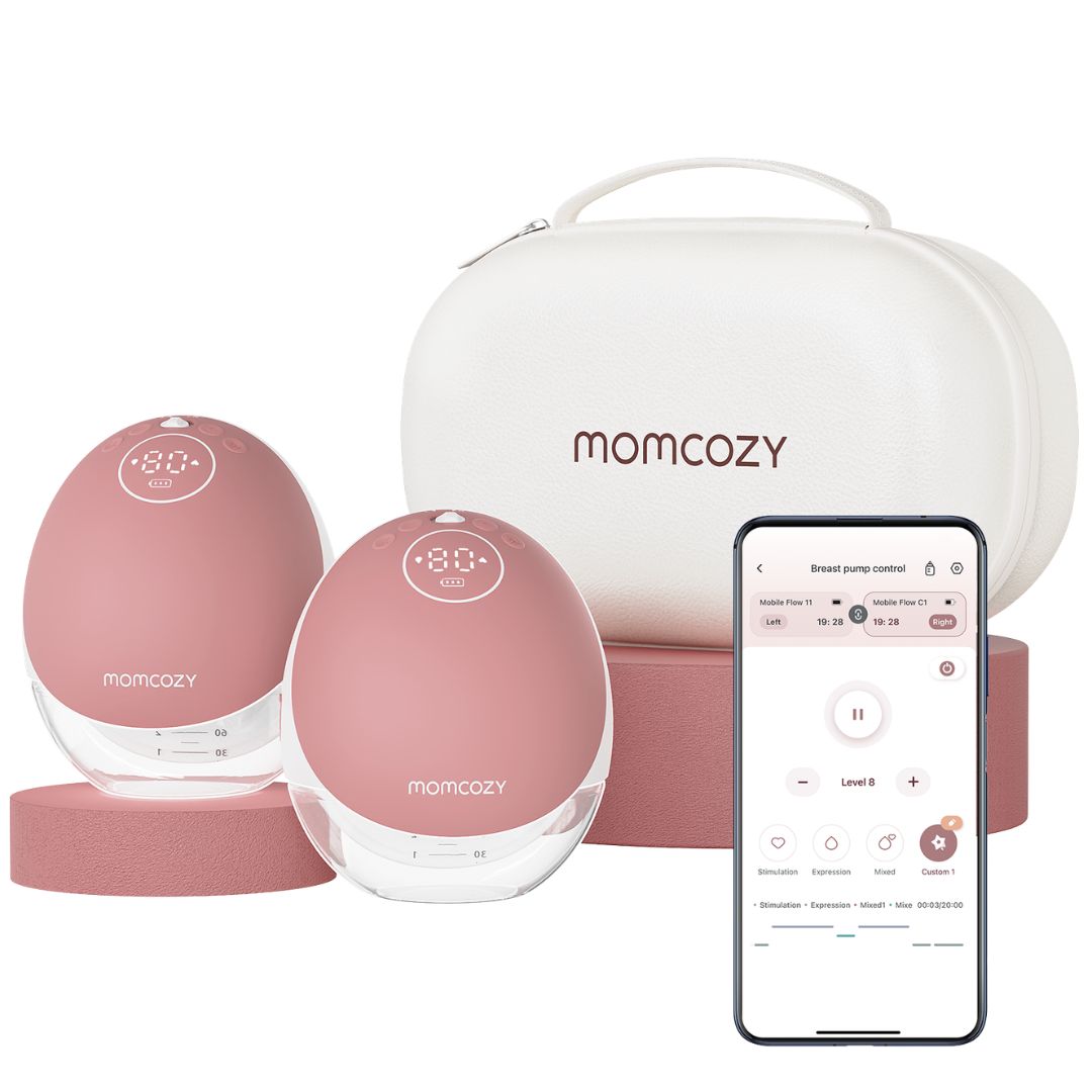 Momcozy® M9 Mobile Flow™ Hands-Free Double Electric Breast Pump Cozy Red