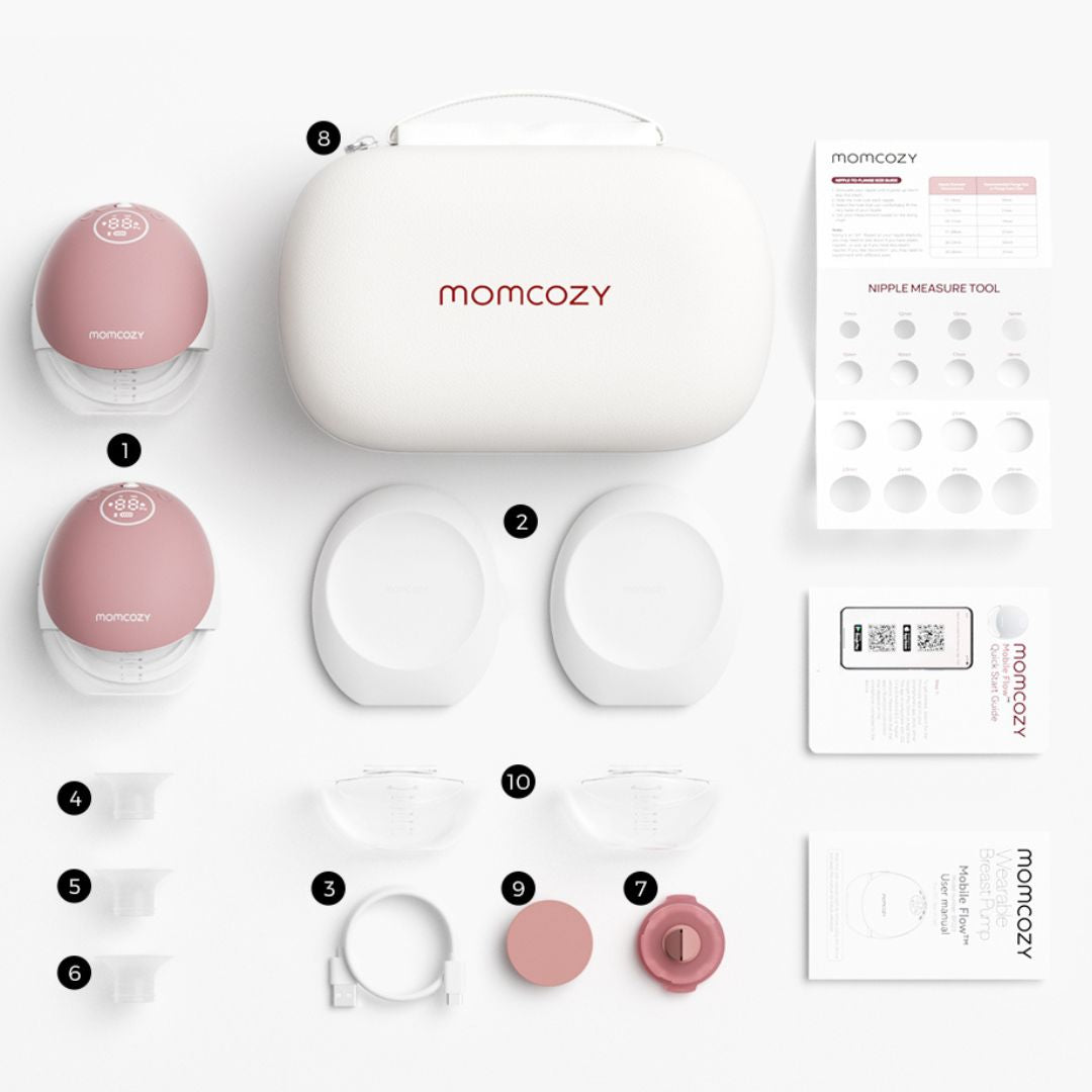 Momcozy® M9 Mobile Flow™ Hands-Free Double Electric Breast Pump Cozy Red – slika 2
