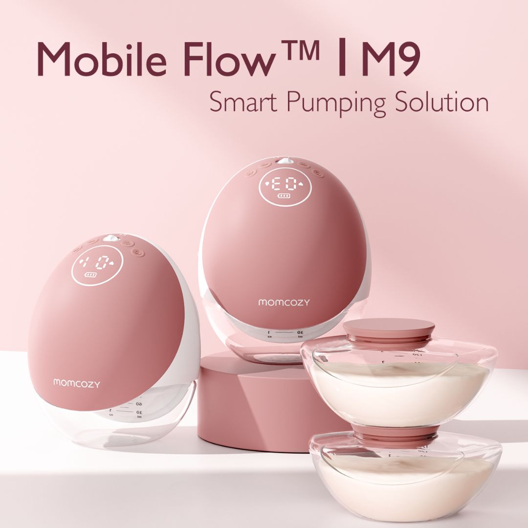 Momcozy® M9 Mobile Flow™ Hands-Free Double Electric Breast Pump Cozy Red – slika 3