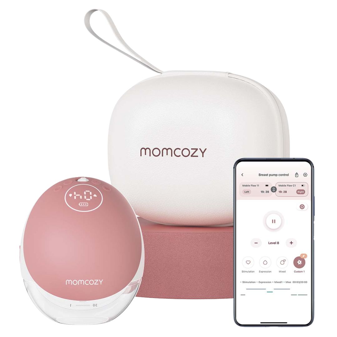Momcozy® M9 Mobile Flow™ Single Electric Hands-Free Breast Pump Cozy Red