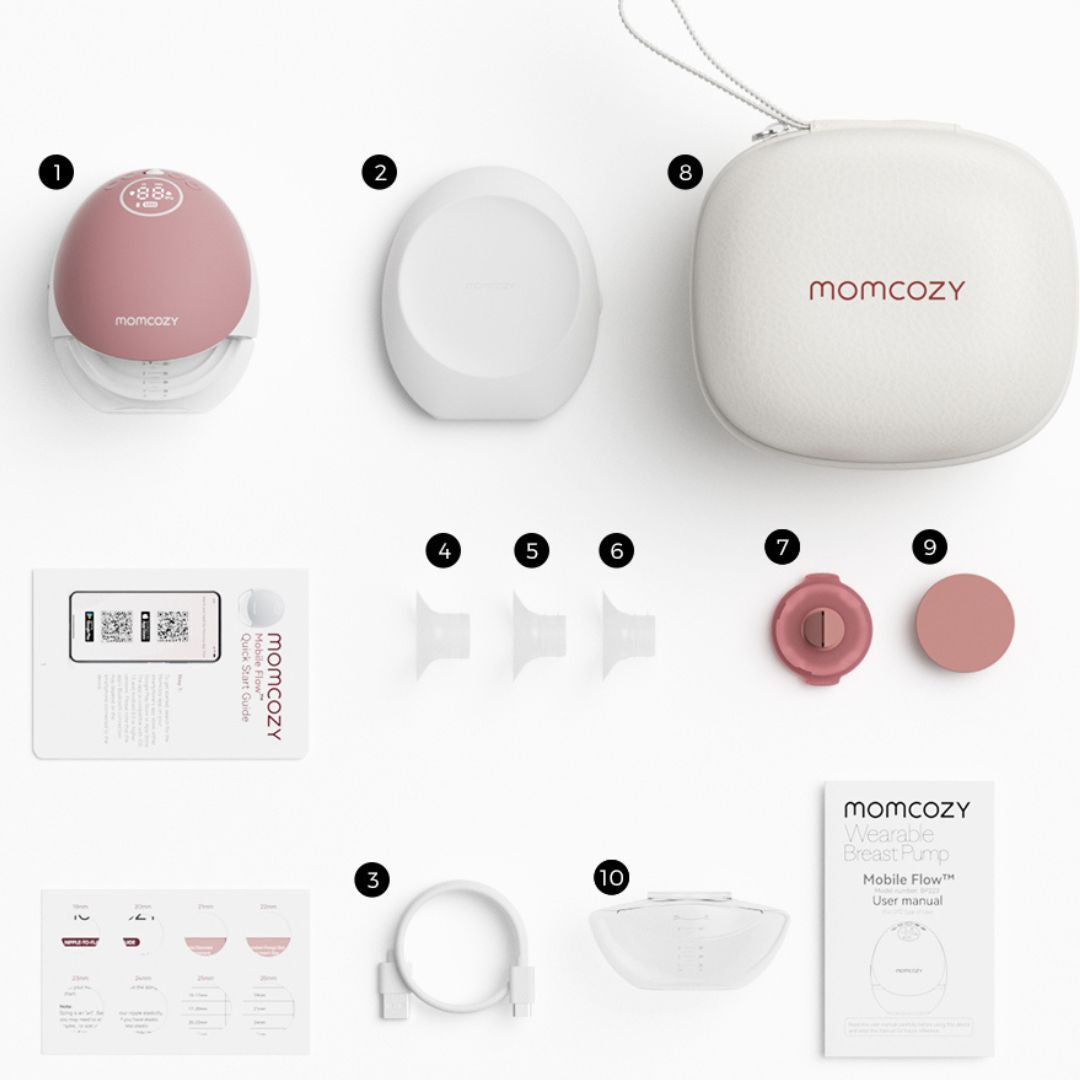 Momcozy® M9 Mobile Flow™ Single Electric Hands-Free Breast Pump Cozy Red – slika 2