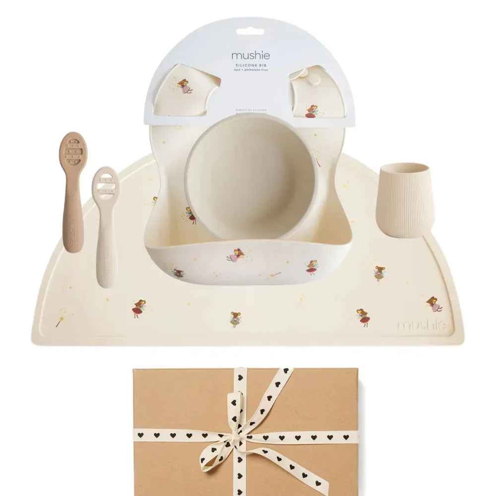 Mushie® Komplet za prvo hranjenje Fairy Mice Mushie