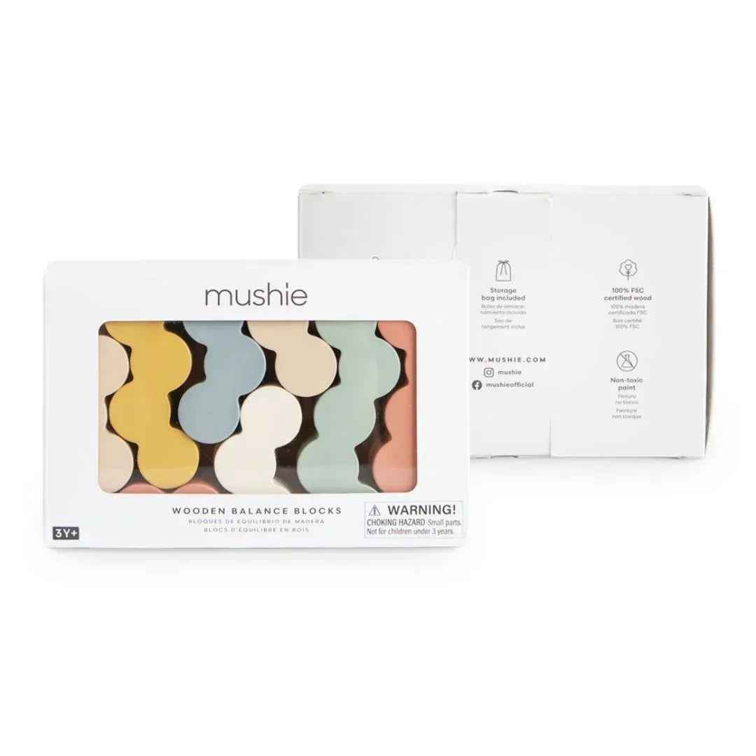 Mushie® Lesene figurice za zlaganje Balance Blocks Mushie