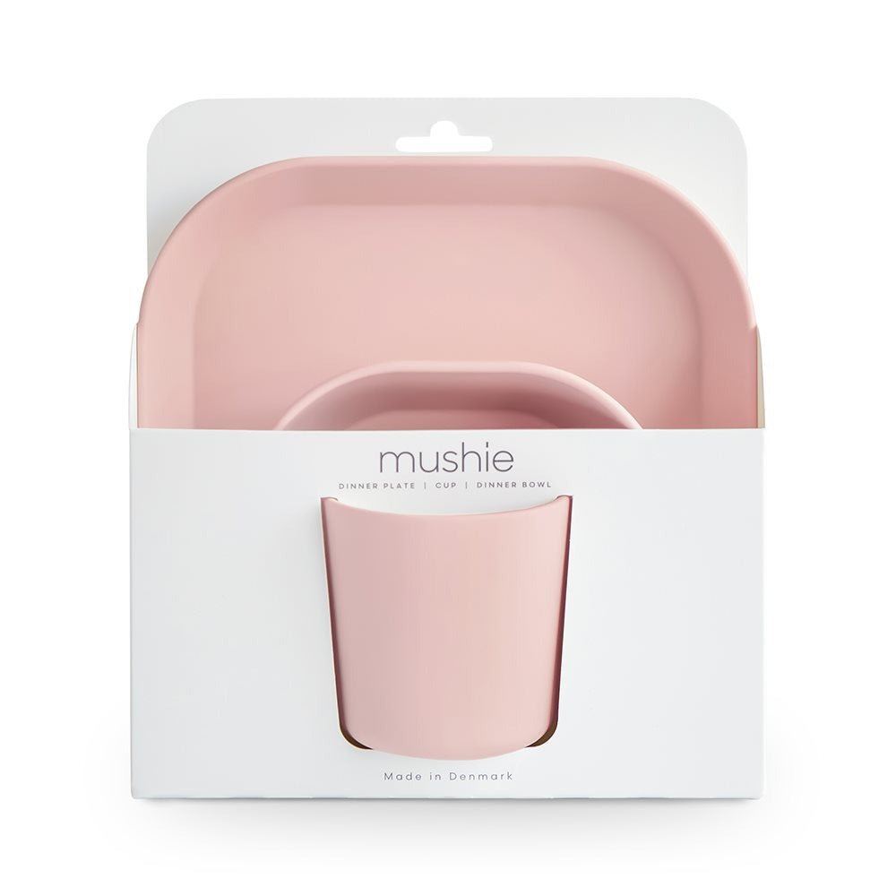 Mushie® Dinnerware Set 3-Piece Blush