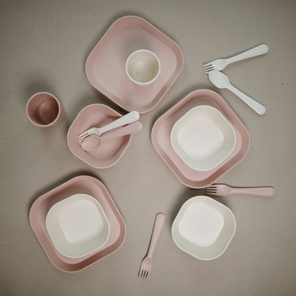 Mushie® Dinnerware Set 3-Piece Blush – slika 3