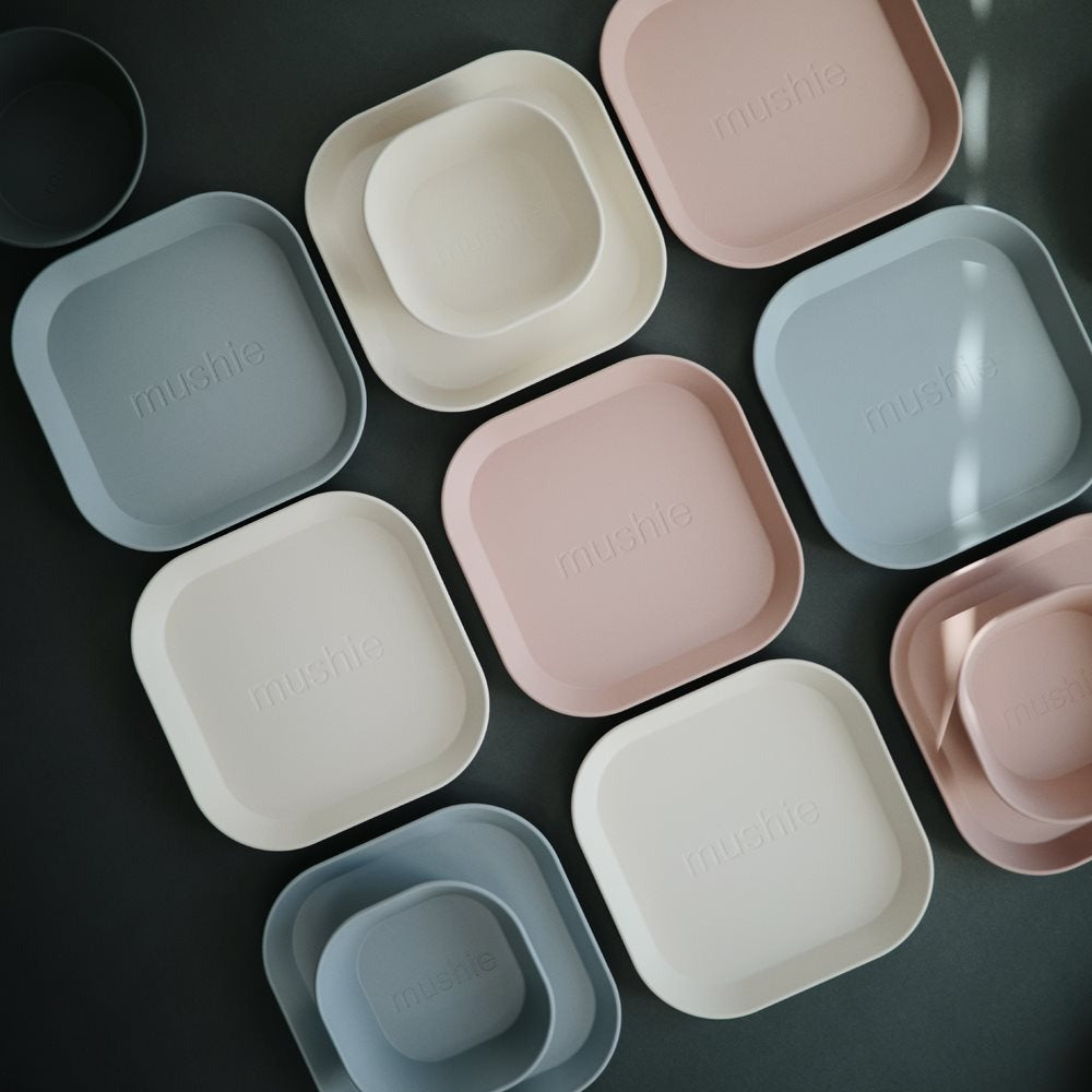 Mushie® Dinnerware Set 3-Piece Blush – slika 5