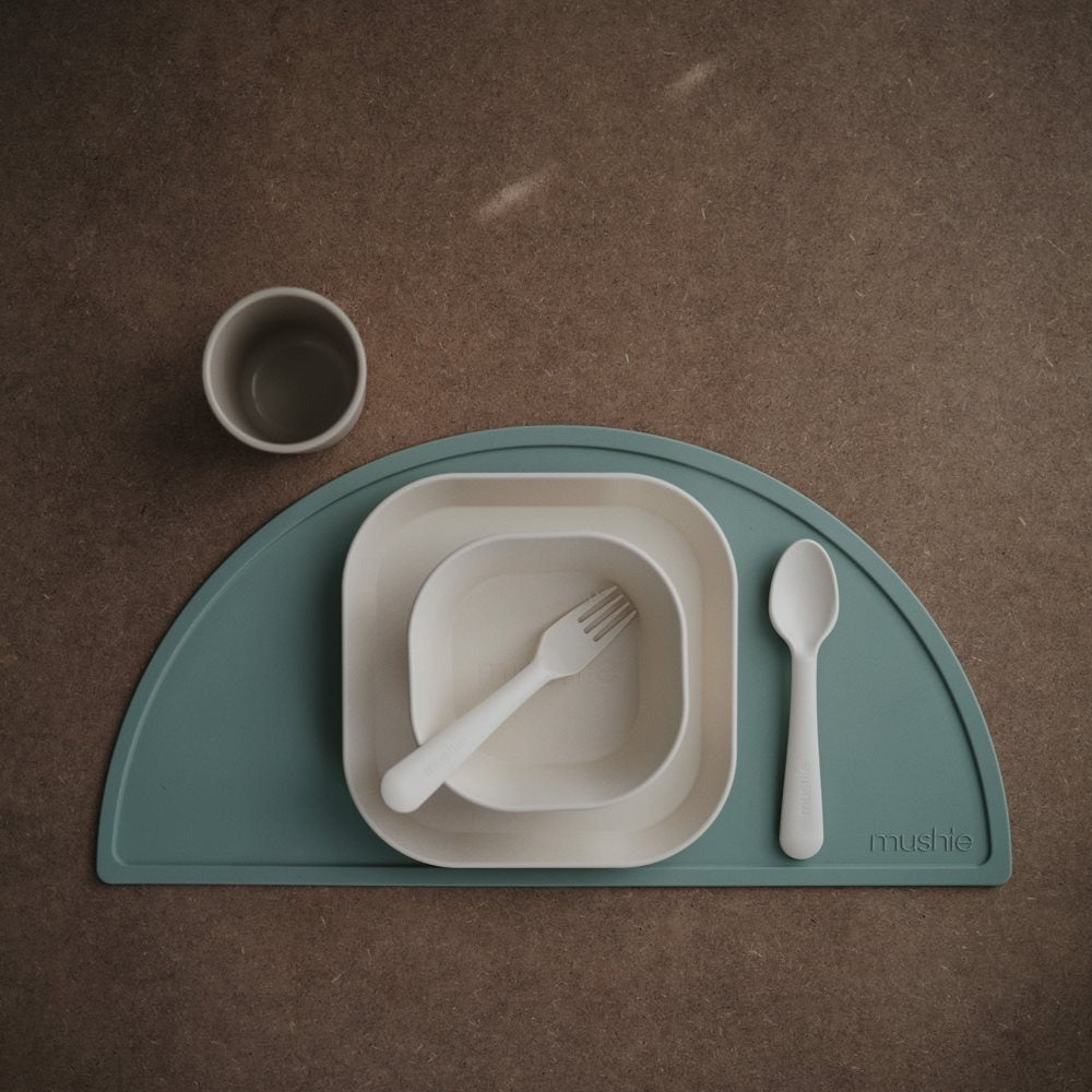 Mushie® Dinnerware Set 3-Piece Ivory – slika 3