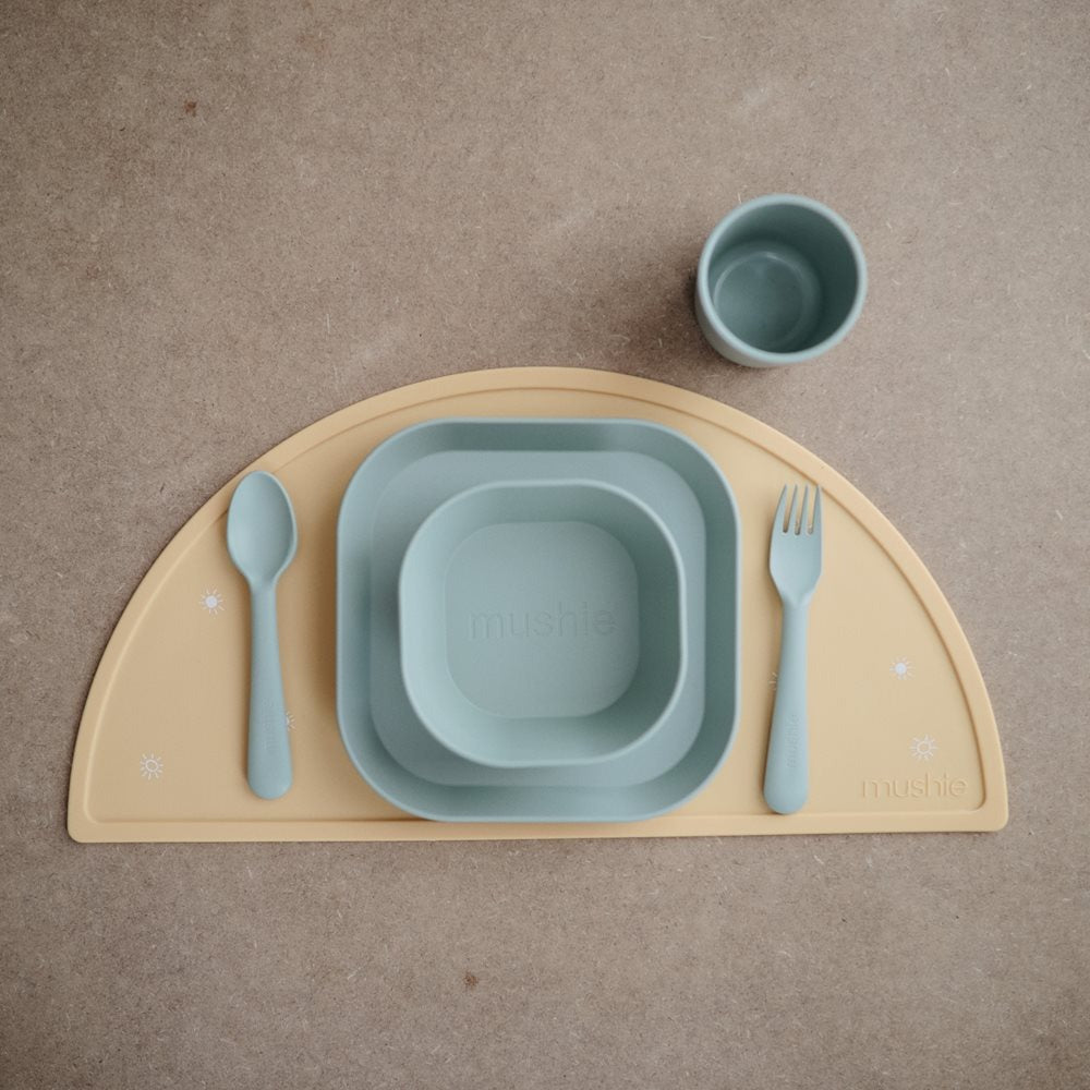 Mushie® Dinnerware Set 3-Piece Sage – slika 2
