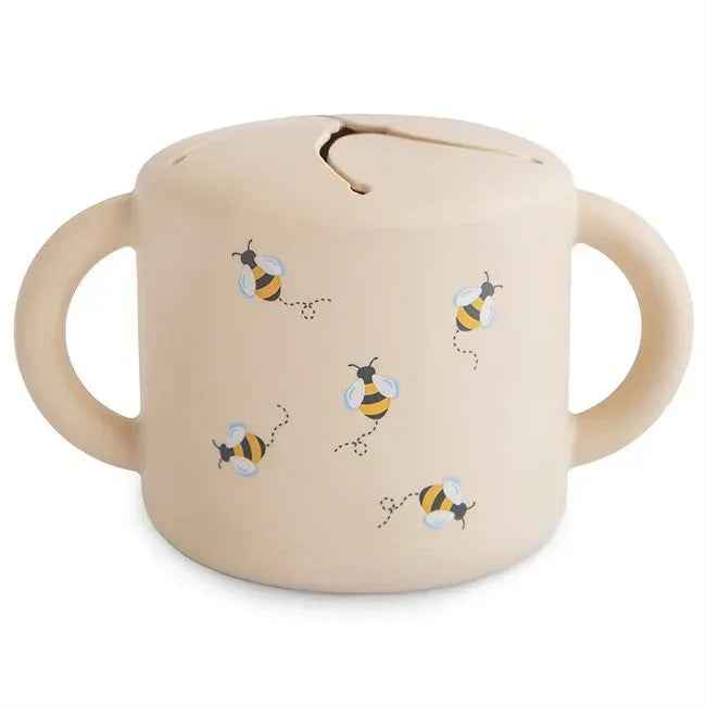 Mushie® Silikonska posodica za prigrizke Bees Mushie