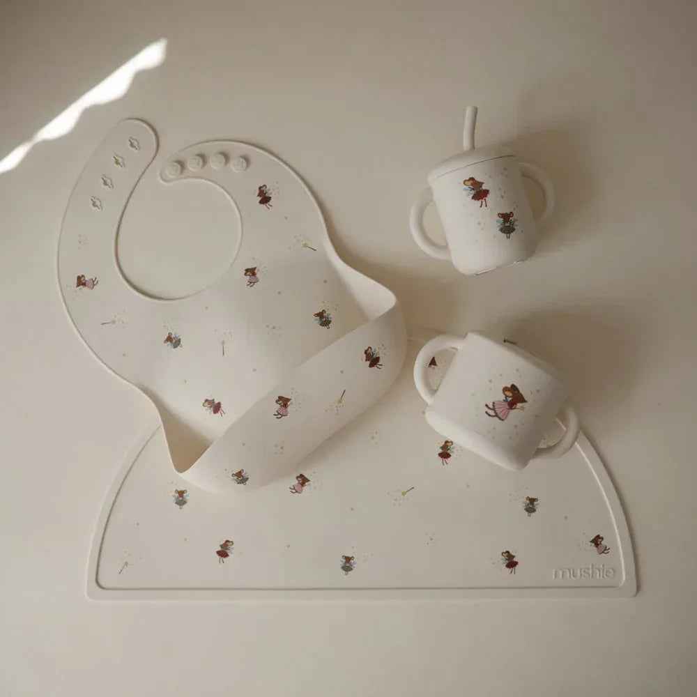 Mushie® Silikonska posodica za prigrizke Fairy Mice Mushie
