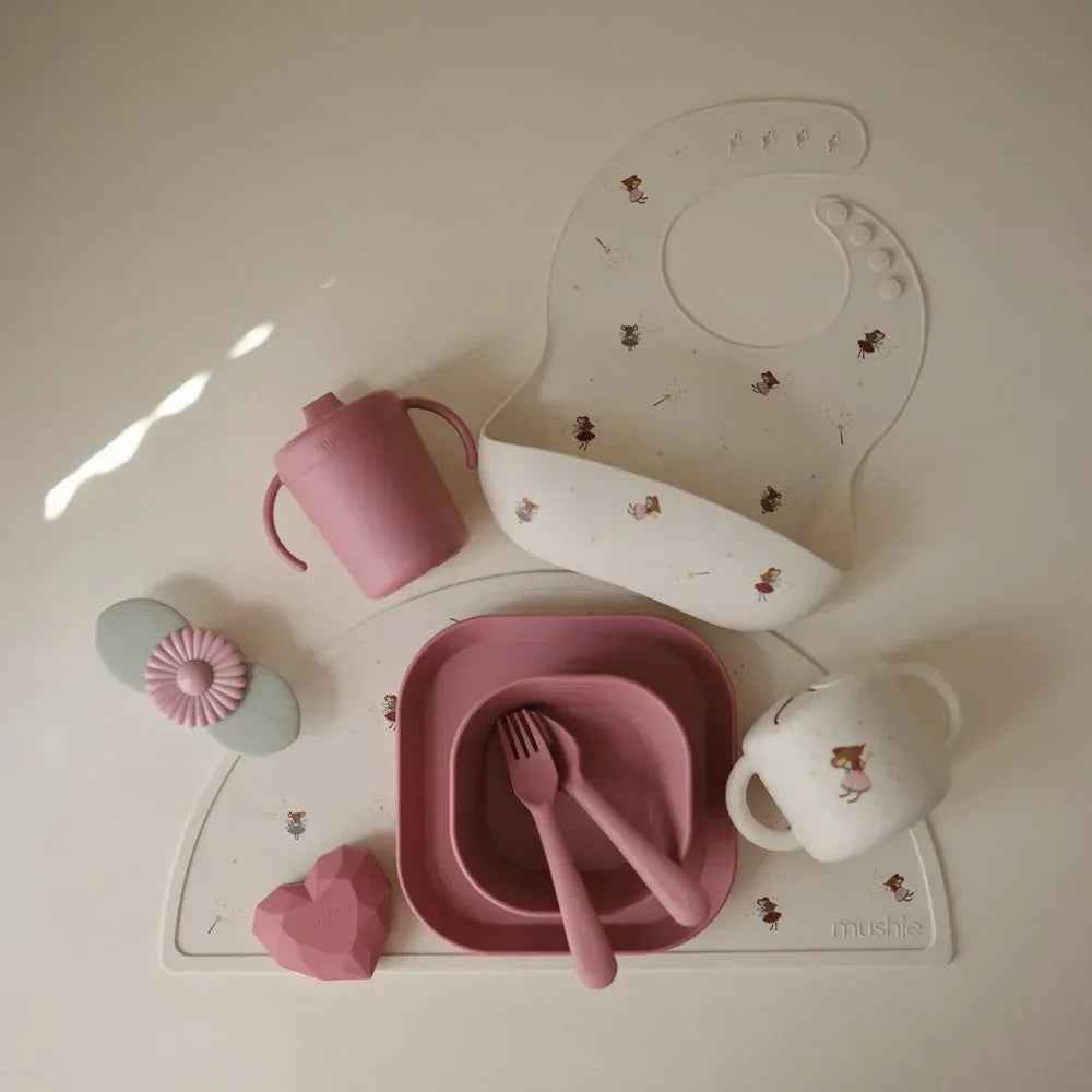 Mushie® Silikonski slinček Fairy Mice Mushie