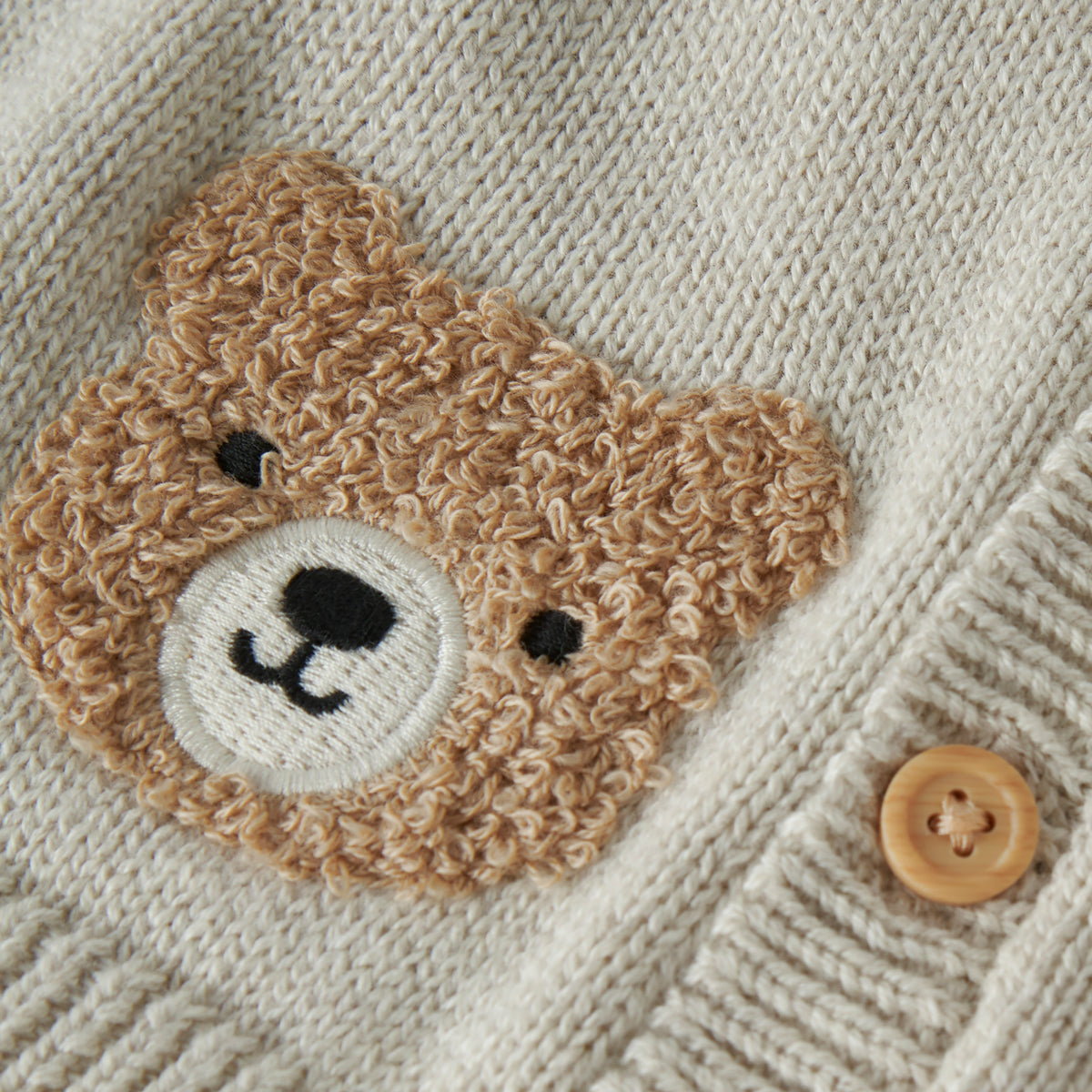 name it® Cardigan bear Peyote Melange – slika 2