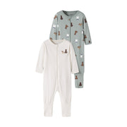 name it® Nightsuit 2 pack Green Milieu