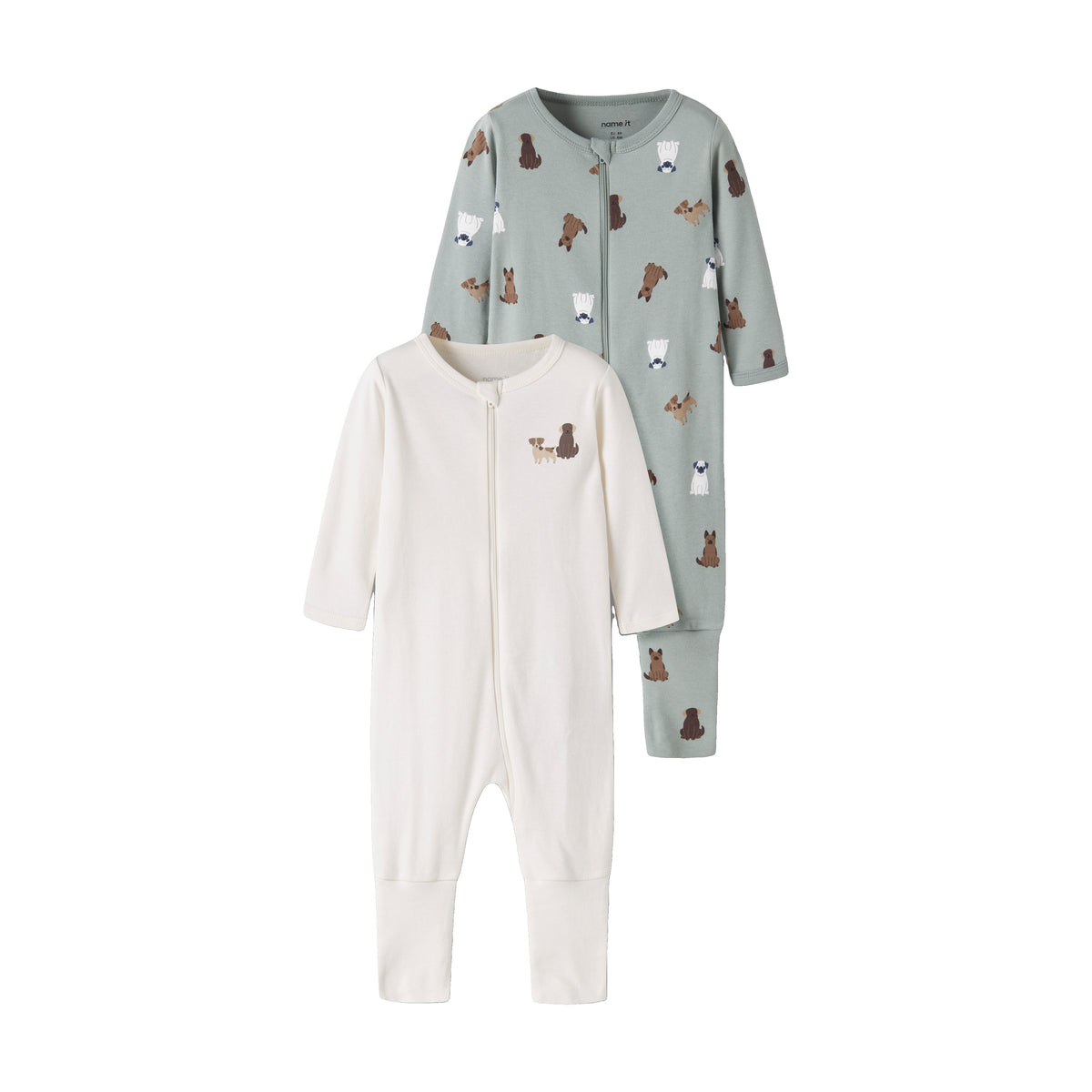name it® Nightsuit 2 pack Green Milieu