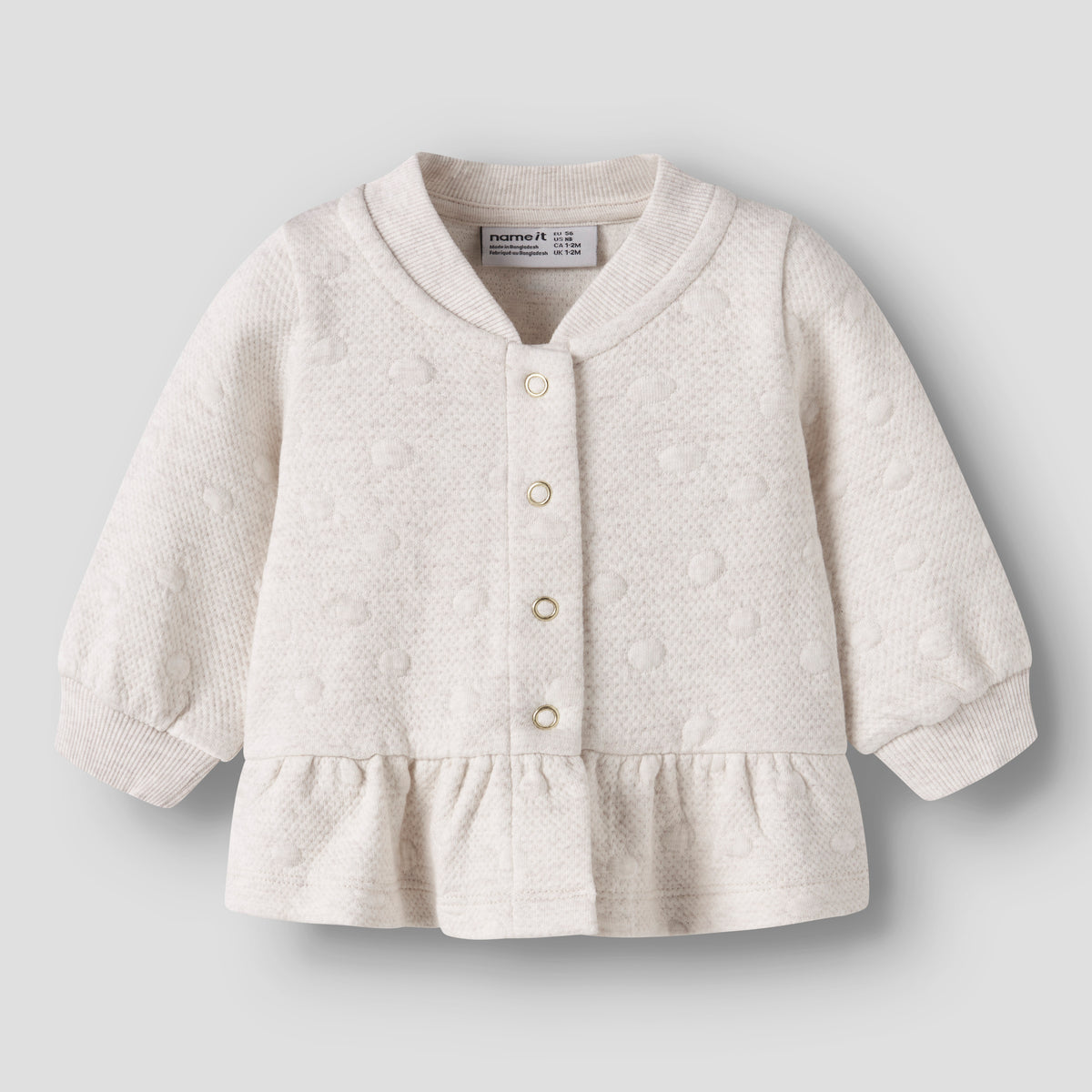 name it® Cardigan with ruffles Peyote Melange – slika 3