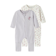 name it® Nightsuit 2 pack Jet Stream Lilac Marble