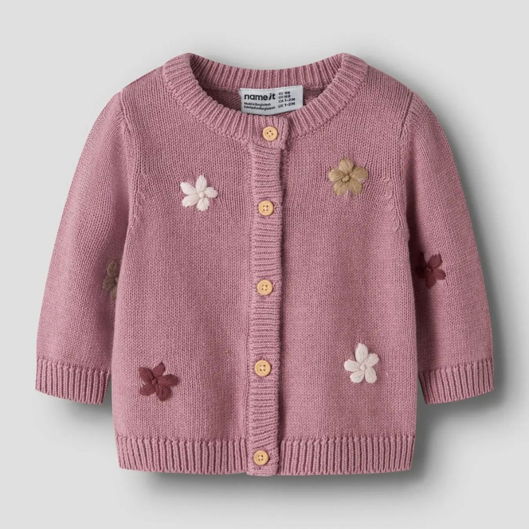 name it® Cardigan Lilas Flowers – slika 3