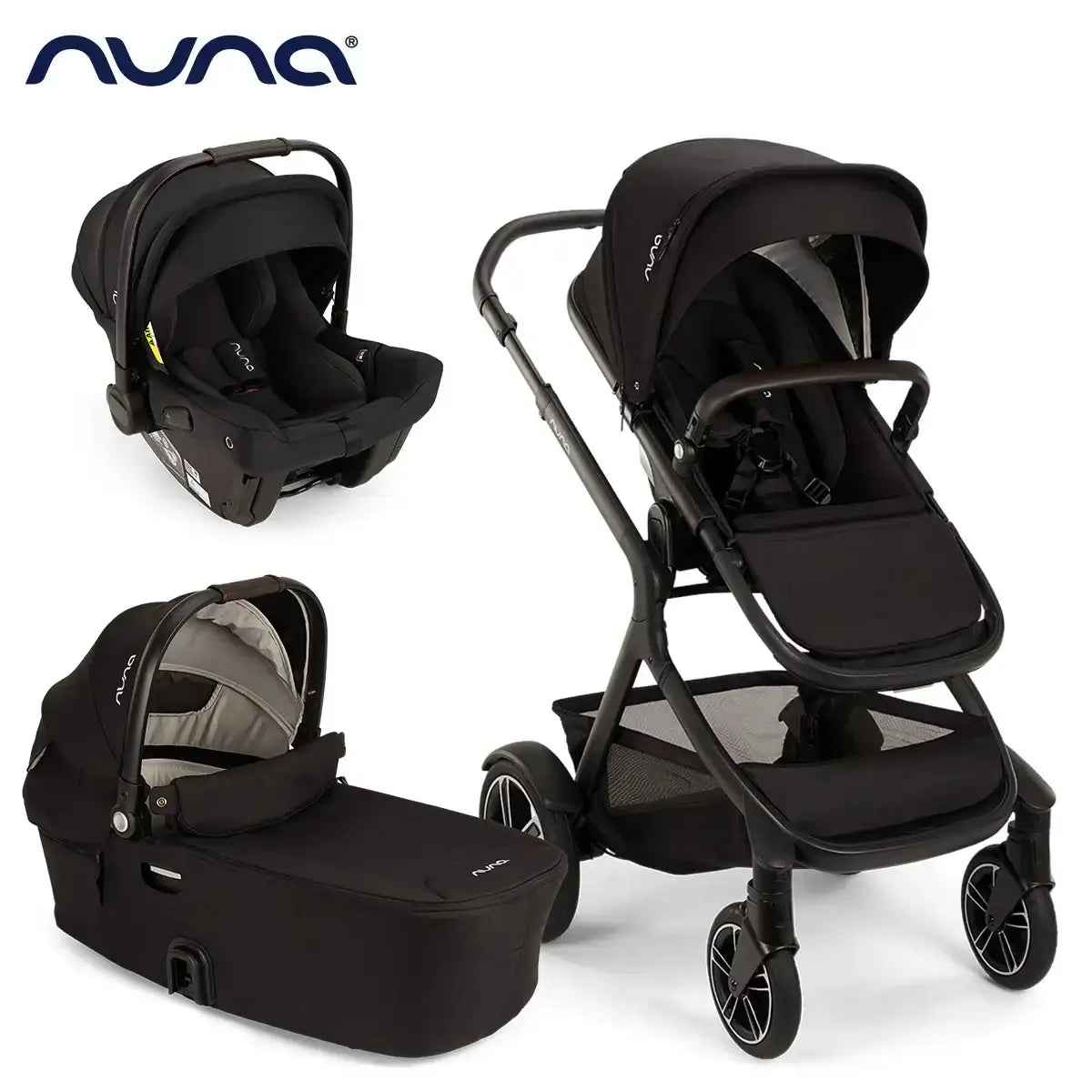 Nuna® Otroški voziček 3v1 Demi™ Next z rolko + Pipa™ Next Caviar Nuna
