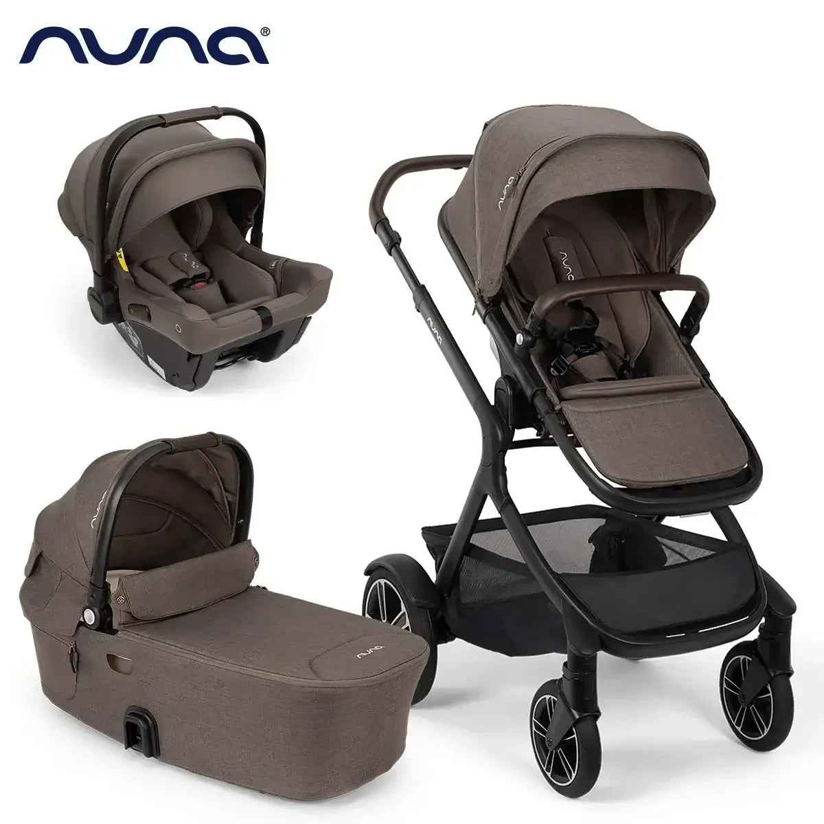 Nuna® Otroški voziček 3v1 Demi™ Next z rolko + Pipa™ Urbn Chestnut Nuna