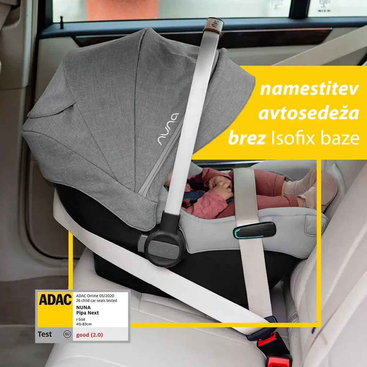 Nuna® Otroški voziček 3v1 Demi™ Next z rolko + Pipa™ Next Caviar Nuna