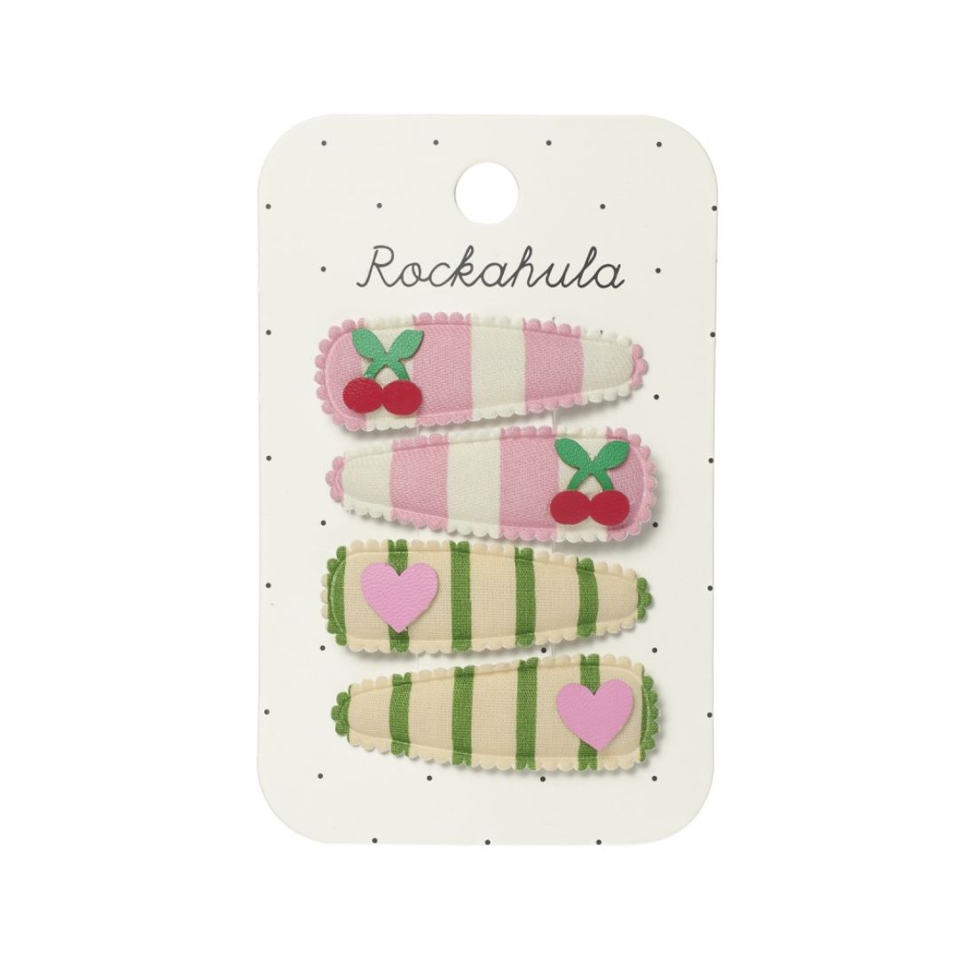 Rockahula® Hair clips Cherry Kiss Fabric