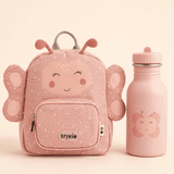 Trixie Baby® Set backpack MINI and bottle 350ml Mrs. Butterfly
