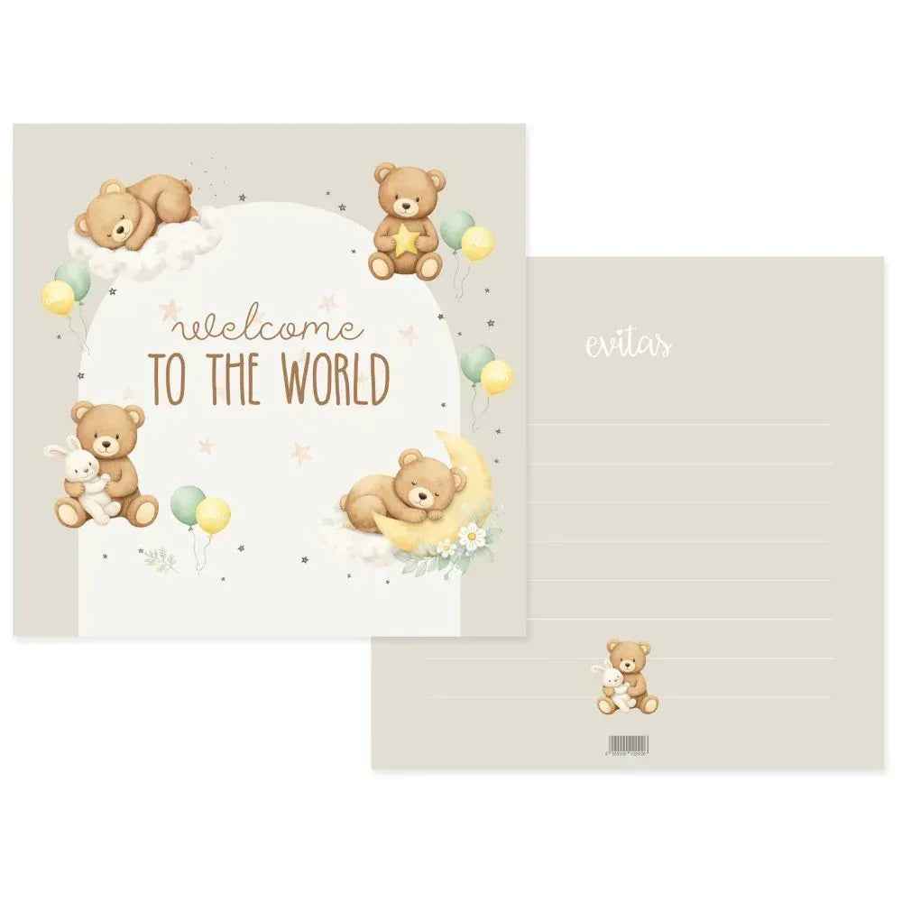 Evitas™ Voščilnica s kuverto ob rojstvu EN Welcome to the World Evitas