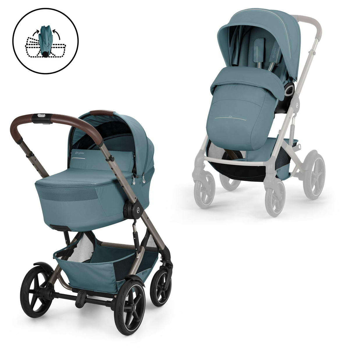 Cybex® Talos™ S Lux Stroller Stormy Blue (ToupeFrame)